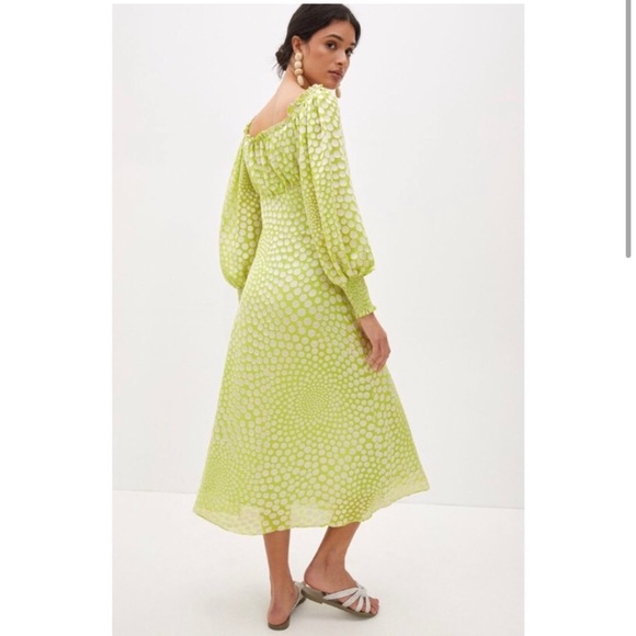 ✨ Anthropologie Meryl Midi Dress Sz M - Picture 3 of 6